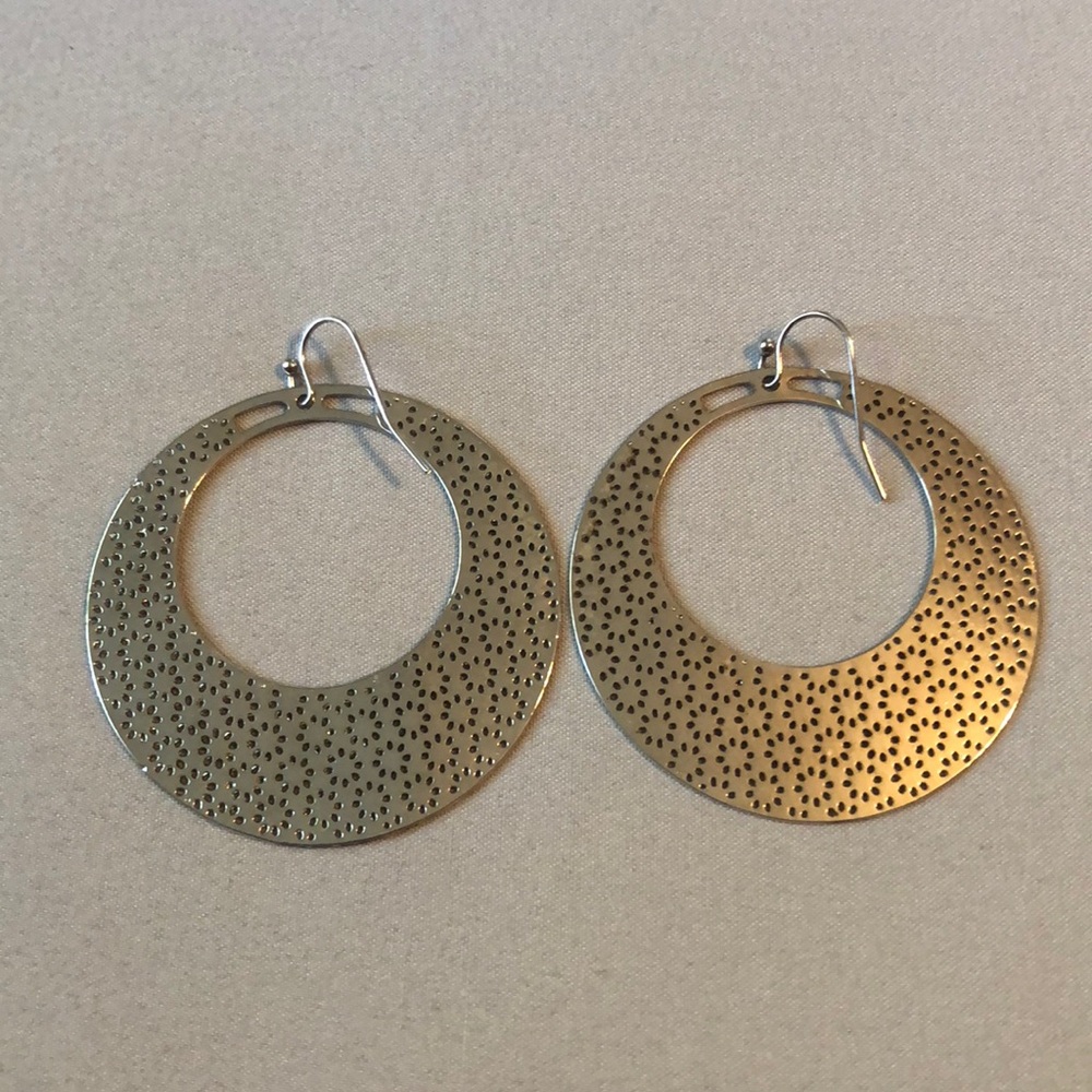 Silver Disc Earrings
